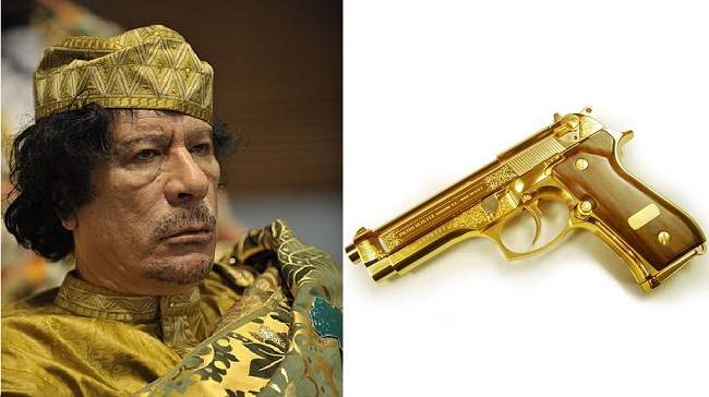 Gaddafi's gold pistol surfaces on eBay